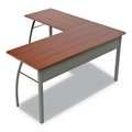 Linea Italia L Shaped Desk, 59.13 in D X 59.13" W X 29.5" H, Cherry, Steel LITTR737CH